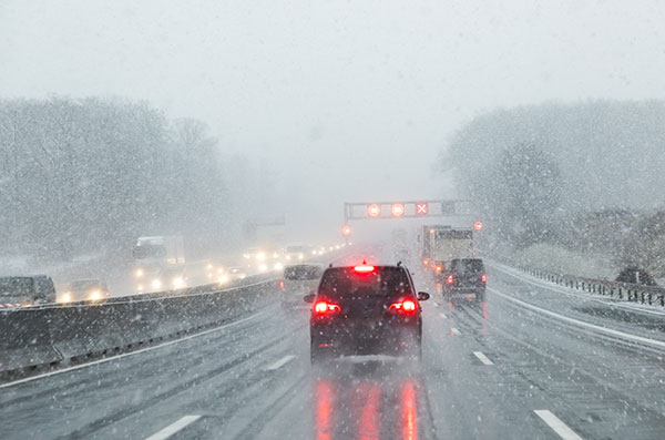 Car Driving in Snow