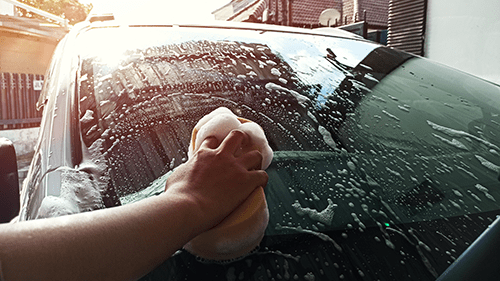 Washing a car